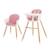 Chaise Haute Évolutive Kinderkraft SIENNA 2 en 1 avec Plateau Amovible, Harnais 5 Points et Repose-Pieds Confortable Grey+Pink 7 - vertbaudet enfant 