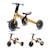Tricycle Kinderkraft 4TRIKE Pliant 3 en 1 avec Draisienne, Tricycle à Pédales, Selle Réglable et Cadre Aluminium Grey+Honey 7 - vertbaudet enfant 