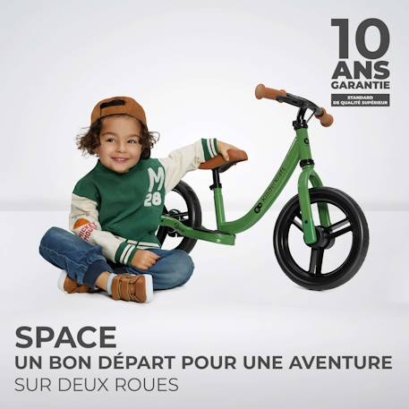 Draisienne Kinderkraft SPACE avec Frein à Main, Roues EVA Increvables, Selle Réglable et Repose-Pieds Antidérapant Blue+Green+Pink 8 - vertbaudet enfant 