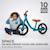 Draisienne Kinderkraft SPACE avec Frein à Main, Roues EVA Increvables, Selle Réglable et Repose-Pieds Antidérapant Blue+Green+Pink 2 - vertbaudet enfant 