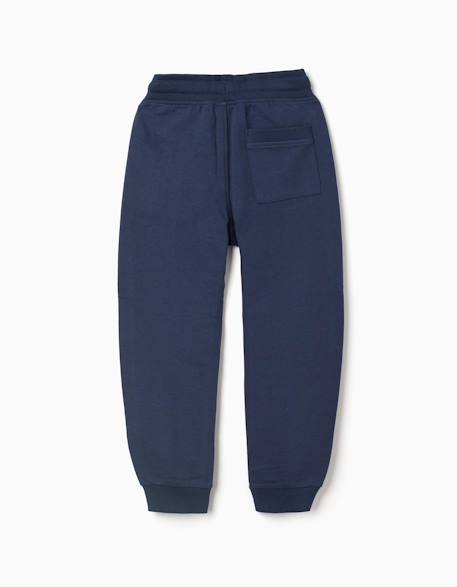 Pantalon jogpant avec poches scellées Bleu foncé+Gris clair+Noir 2 - vertbaudet enfant 