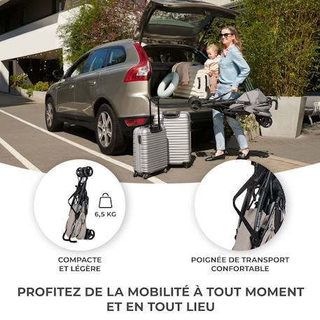 Poussette légère de voyage pliable avec dossier réglable Beige+Green+Grey 2 - vertbaudet enfant 