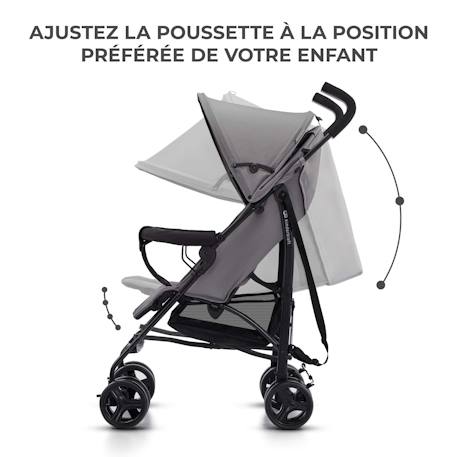 Poussette légère de voyage pliable avec dossier réglable Beige+Green+Grey 15 - vertbaudet enfant 