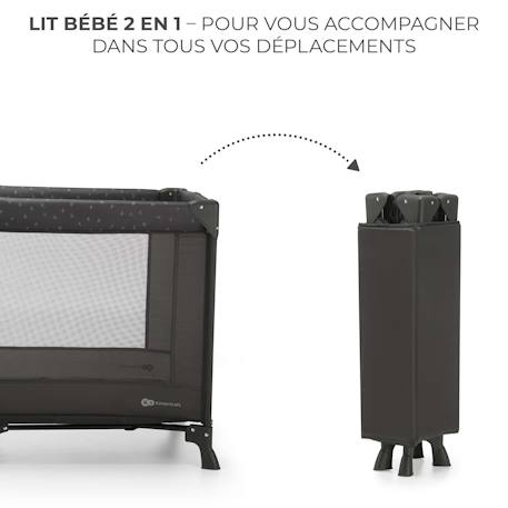 Lit parapluie pliant pour bebe lit de voyage et parc Black 2 - vertbaudet enfant 