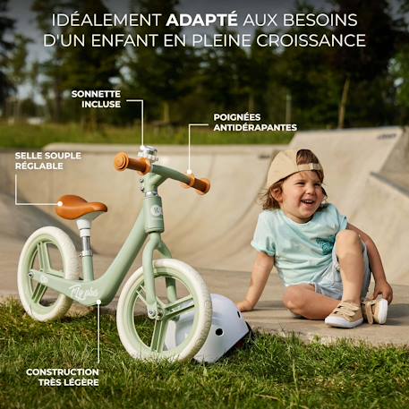 Draisienne Kinderkraft FLY PLUS pour Enfant dès 2 Ans avec Guidon Antidérapant et Cadre Léger en Magnésium Blue+Mint+Pink 5 - vertbaudet enfant 