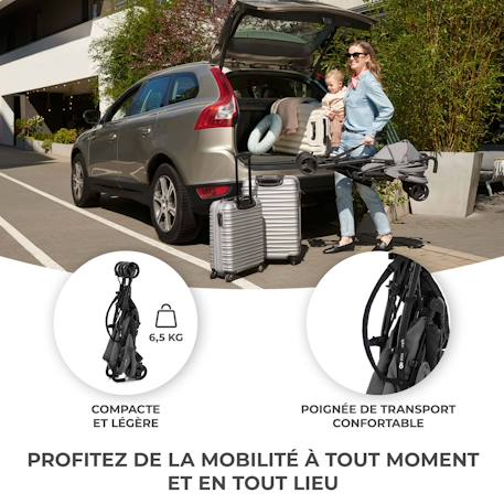 Poussette légère de voyage pliable avec dossier réglable Beige+Green+Grey 14 - vertbaudet enfant 