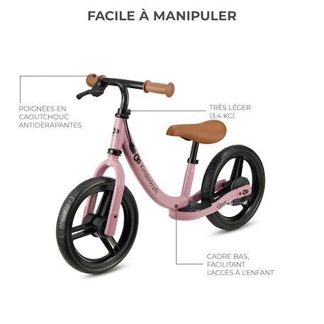 Draisienne Kinderkraft SPACE avec Frein à Main, Roues EVA Increvables, Selle Réglable et Repose-Pieds Antidérapant Blue+Green+Pink 15 - vertbaudet enfant 