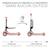 Trottinette 2 en 1 Kinderkraft HALLEY 2 avec Siège Réglable, Direction par Inclinaison, Roues LED et Guidon Ajustable Green+Pink 10 - vertbaudet enfant 