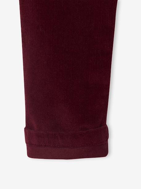 Pantalon slim velours garçon bordeaux+CAMEL 9 - vertbaudet enfant 