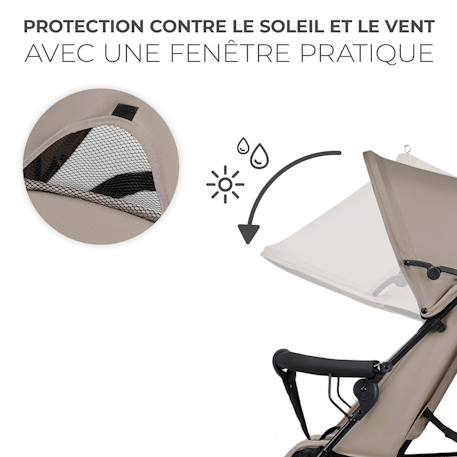 Poussette légère de voyage pliable avec dossier réglable Beige+Green+Grey 4 - vertbaudet enfant 