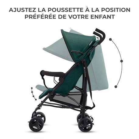 Poussette légère de voyage pliable avec dossier réglable Beige+Green+Grey 9 - vertbaudet enfant 