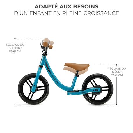 Draisienne Kinderkraft SPACE avec Frein à Main, Roues EVA Increvables, Selle Réglable et Repose-Pieds Antidérapant Blue+Green+Pink 3 - vertbaudet enfant 