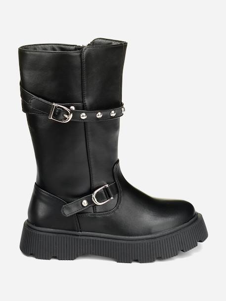 Bottes montantes Marron+Noir 7 - vertbaudet enfant 