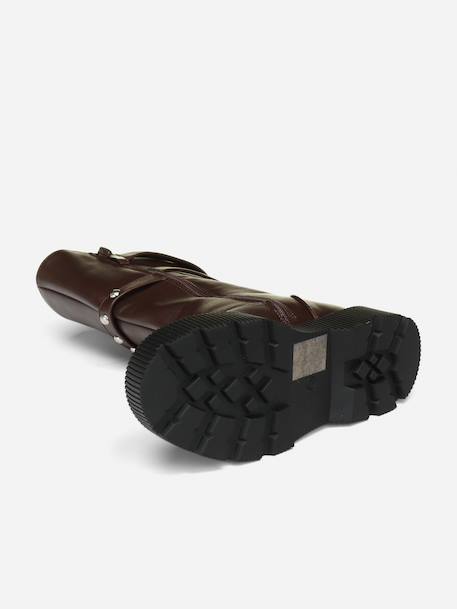 Bottes montantes Marron+Noir 5 - vertbaudet enfant 