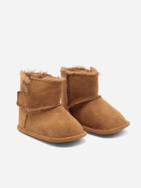 Bottines à scratch Camel+Noir 1 - vertbaudet enfant 