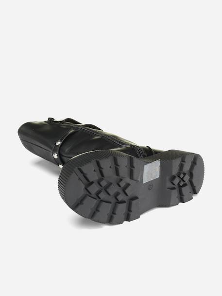 Bottes montantes Marron+Noir 10 - vertbaudet enfant 