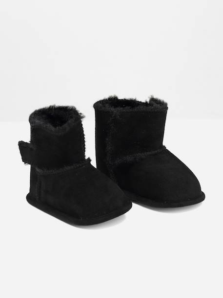 Bottines à scratch Camel+Noir 6 - vertbaudet enfant 