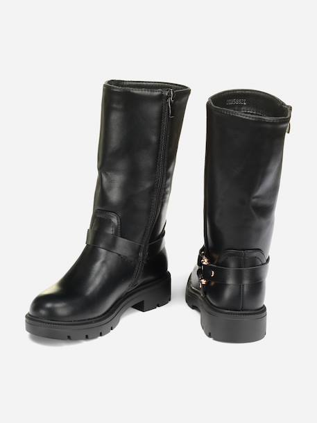 Bottes montantes Marron+Noir 8 - vertbaudet enfant 