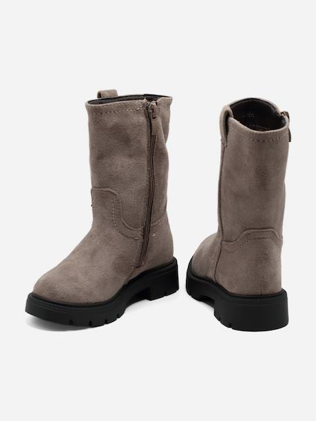 Bottes montantes Marron+Noir+Taupe 13 - vertbaudet enfant 