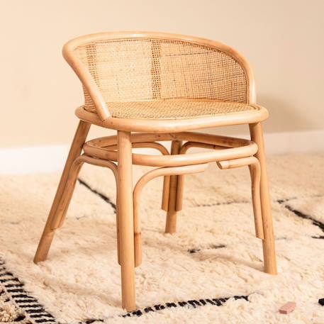 Chaise junior rotin et cannage - palm Naturel 1 - vertbaudet enfant 
