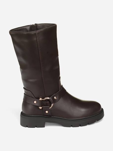 Bottes montantes Marron+Noir 2 - vertbaudet enfant 