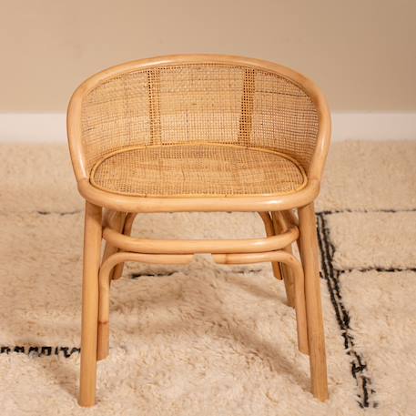 Chaise junior rotin et cannage - palm Naturel 4 - vertbaudet enfant 