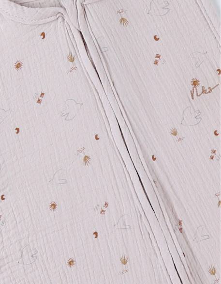Gigoteuse en mousseline de coton Blanc imprimé+Rose 10 - vertbaudet enfant 