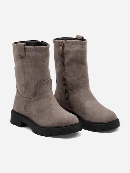 Bottes montantes Marron+Noir+Taupe 11 - vertbaudet enfant 
