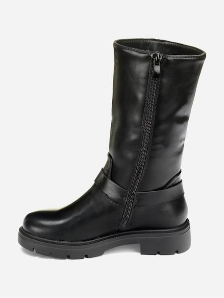 Bottes montantes Marron+Noir 9 - vertbaudet enfant 