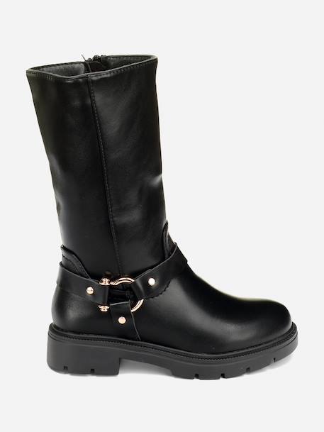 Bottes montantes Marron+Noir 7 - vertbaudet enfant 