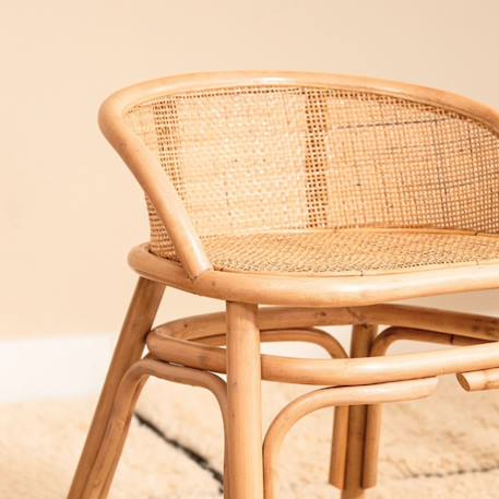 Chaise junior rotin et cannage - palm Naturel 2 - vertbaudet enfant 