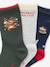 Coffret de 3 paires de chaussettes Noël gris chiné 3 - vertbaudet enfant 