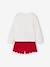 Ensemble fille noël t-shirt et short velours pailleté rouge 5 - vertbaudet enfant 