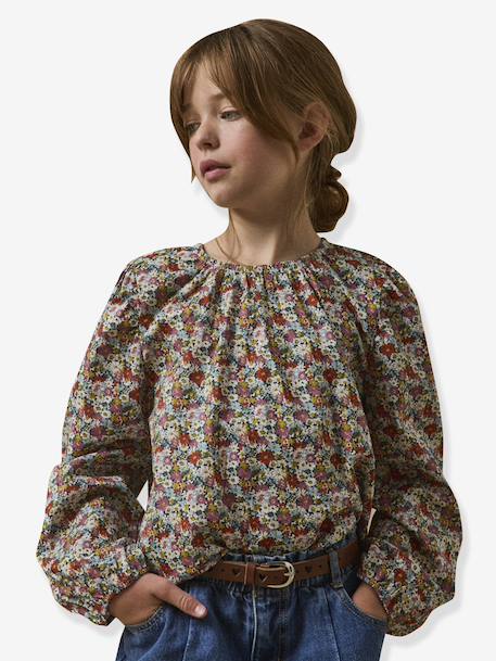 Blouse en tissu Liberty Libby fille rose 2 - vertbaudet enfant 