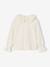 Tee-shirt fille col broderie anglaise écru 2 - vertbaudet enfant 