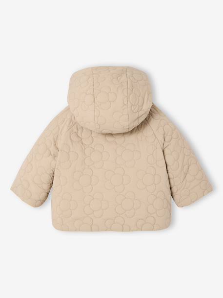 Manteau matelassé fantaisie bébé beige 4 - vertbaudet enfant 