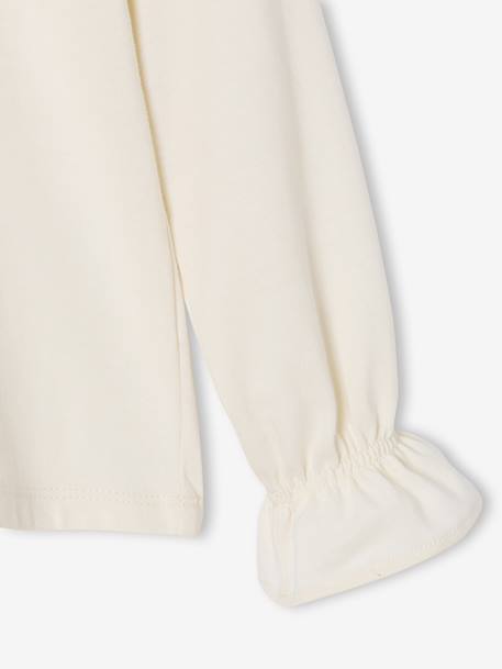 Tee-shirt fille col broderie anglaise écru 5 - vertbaudet enfant 