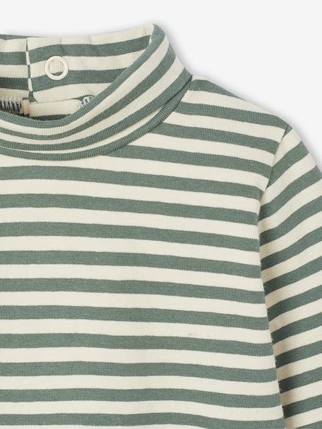Lot de 2 T-shirts col roulé marine+vanille 12 - vertbaudet enfant 