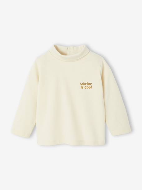 Lot de 2 T-shirts col roulé marine+vanille 8 - vertbaudet enfant 