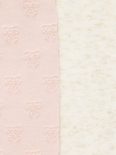Lot de 2 paires de collants fille spécial fêtes rose pâle + blanc 2 - vertbaudet enfant 