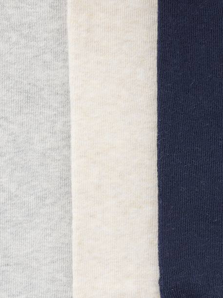 Lot de 3 collants bébé maille beige+Blanc/rose clair/gris chiné+écru+vieux rose 2 - vertbaudet enfant 