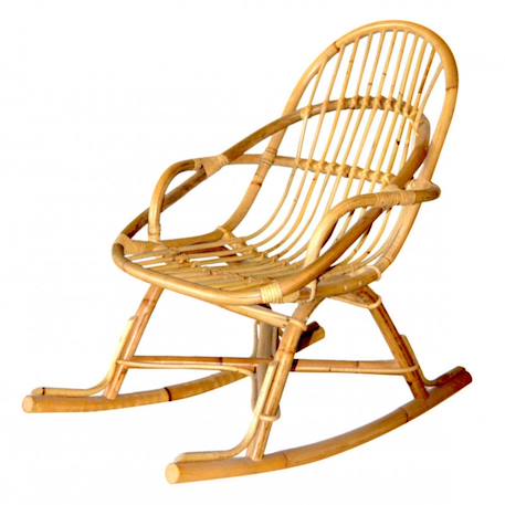 Rocking-chair enfant en rotin - june Naturel 2 - vertbaudet enfant 