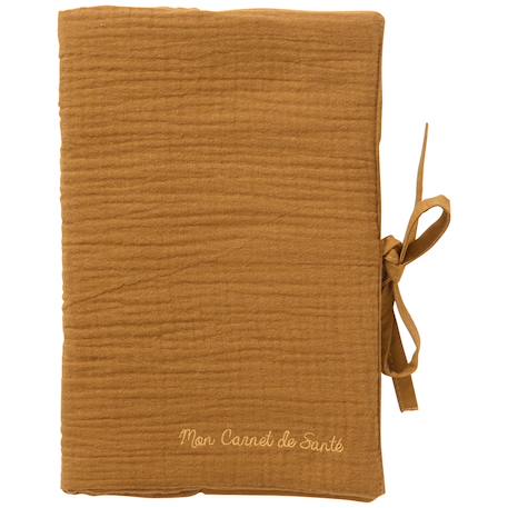 Protège-carnet de santé gaze de coton havane Ocre 1 - vertbaudet enfant 