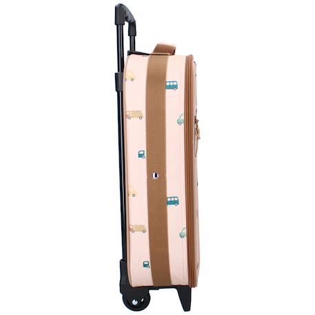 Valise à roulettes enfant voitures beige Beige, bleu, marron 3 - vertbaudet enfant 
