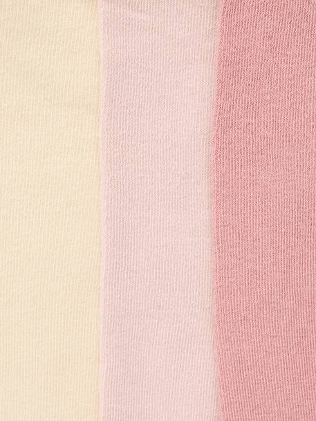 Lot de 3 collants bébé maille beige+Blanc/rose clair/gris chiné+écru+vieux rose 7 - vertbaudet enfant 