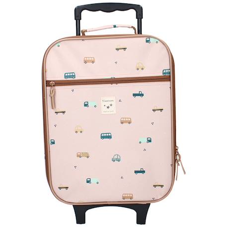 Garçon-Valise à roulettes enfant voitures beige