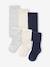 Lot de 3 collants bébé maille beige+Blanc/rose clair/gris chiné+écru+vieux rose 1 - vertbaudet enfant 