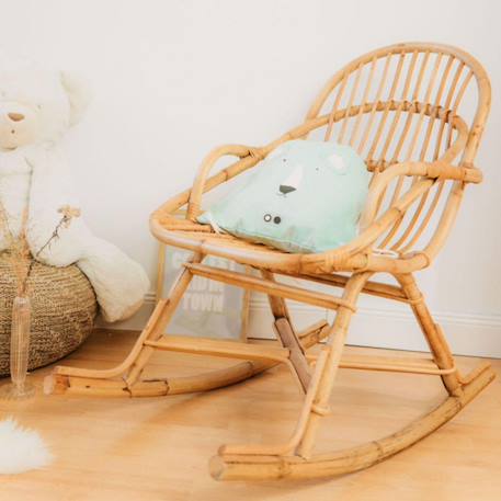 Rocking-chair enfant en rotin - june Naturel 1 - vertbaudet enfant 