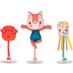 -Lot de 3 jouets de bain à ventouse