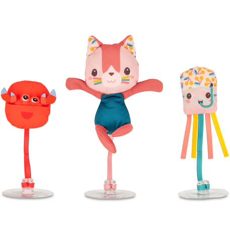 Lot de 3 jouets de bain à ventouse Rose, rouge, bleu 1 - vertbaudet enfant 
